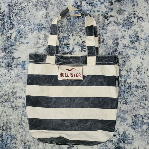 Hollister Handbags - Navy Striped Hollister Classic Tote Bag